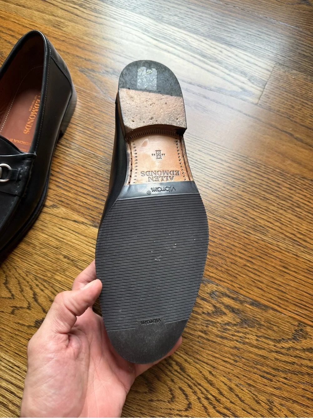 Allen Edmonds Verona II Horsebit Loafers Black Leather Men’s 11D Vibram Sole